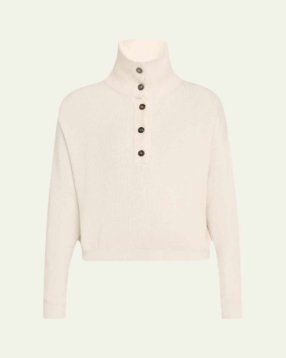 Bright Vanise Sparkling Cotton Polo Sweater